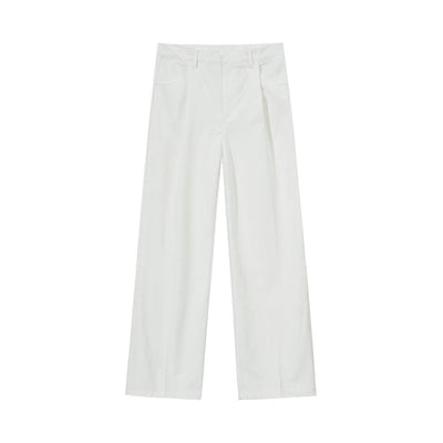 RT No. 6673 WHITE WIDE STRAIGHT PANTS