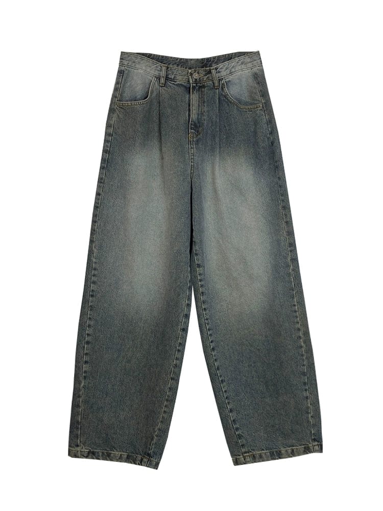 RT No. 11076 WASHED BLUE STRAIGHT DENIM JEANS