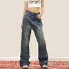 RTK (W) No. 3423 WHISKER DENIM JEANS