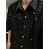 RT No. 9161 BLACK STAR PIN HALF SLEEVE SHIRT