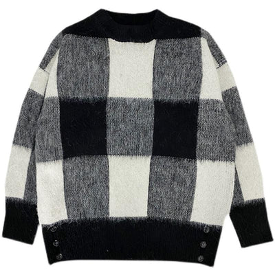 RT No. 4460 KNITTED PLAID SWEATER