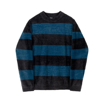 RT No. 3404 BLUE STRIPED KNITTED SWEATER