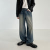 RT No. 6510 WASHED BLUE DENIM WIDE STRAIGHT JEANS