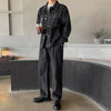 RT No. 9374 BLACK STITCHED DENIM JK & PANTS