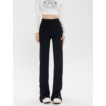 RTK (W) No. 3092 BLACK MICRO FLARED PANTS