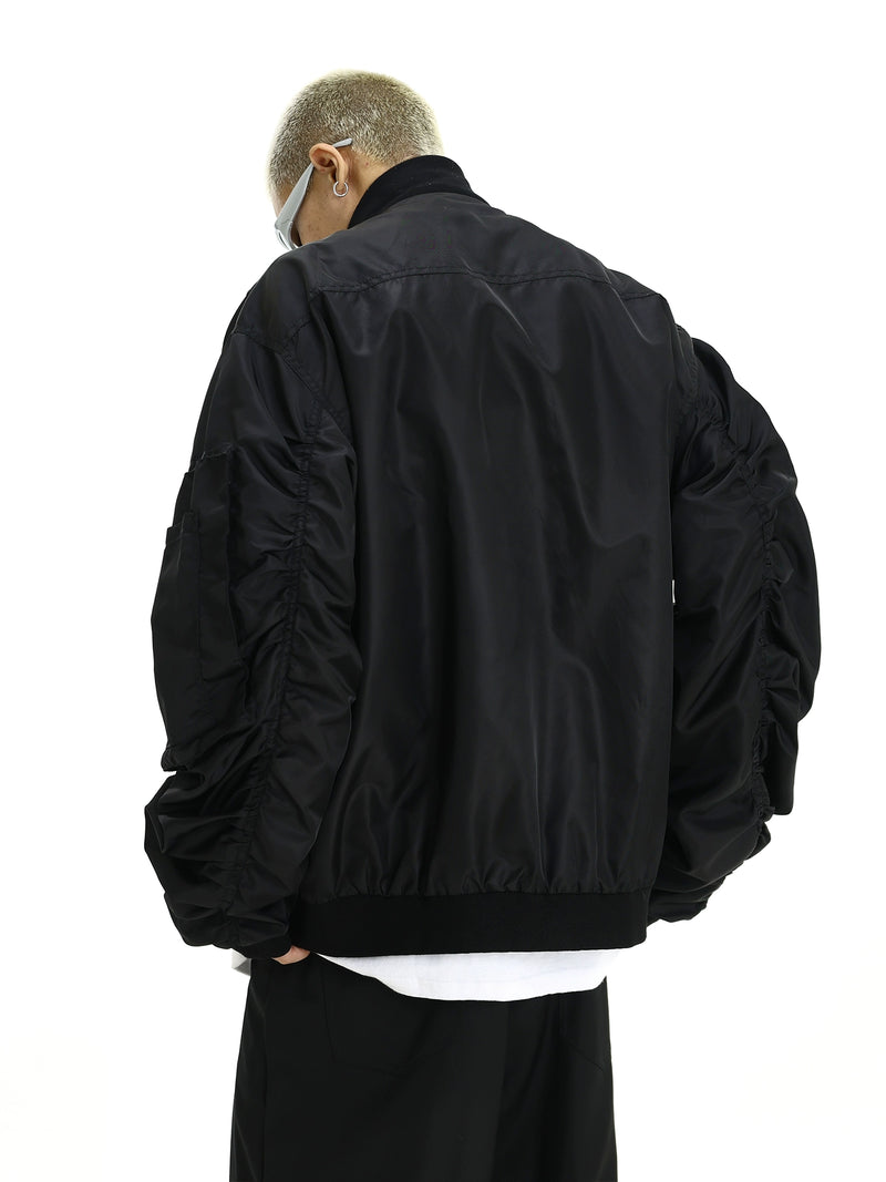 RT No. 10379 EMBROIDERED ZIP-UP BOMBER JK