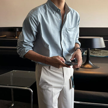 RT No. 9364 LINEN BUTTON-UP SHIRT