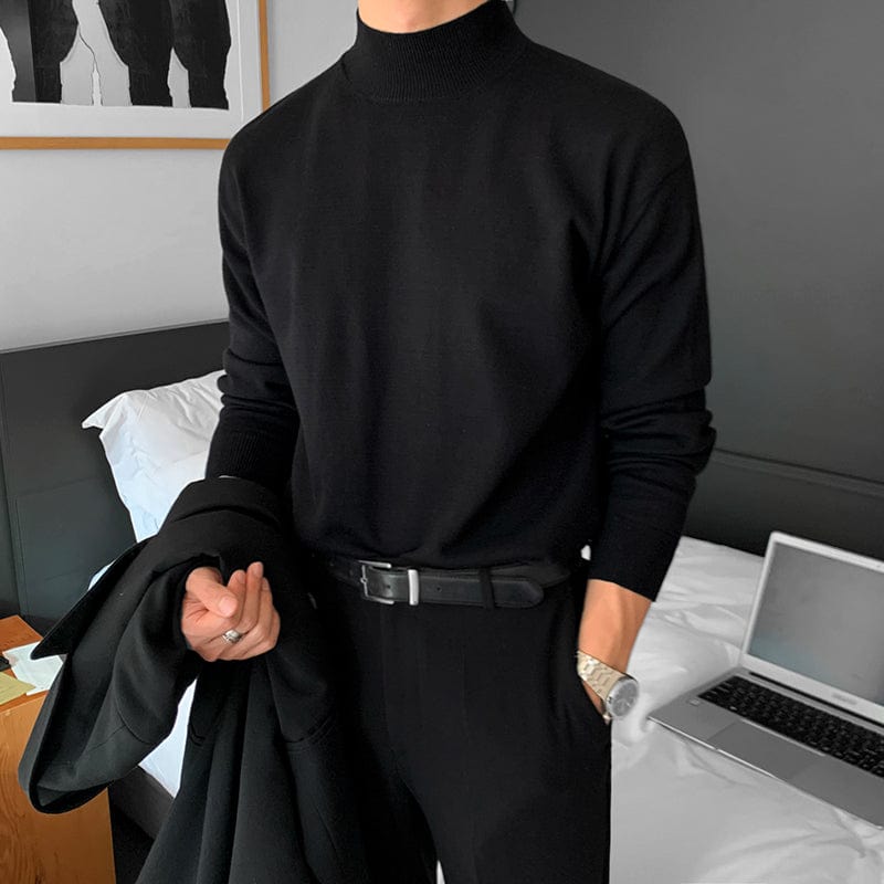 RT No. 3475 KNITTED HALF-TURTLENECK SWEATER