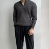 RT No. 10507 VERTICAL KNIT HENRY COLLAR LONG SLEEVE