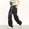 RTK (W) No. 2058 DRAWSTRING NYLON ZIPPER SPORT PANTS