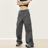 RTK (W) No. 3430 GRAY STRAIGHT CARGO PANTS