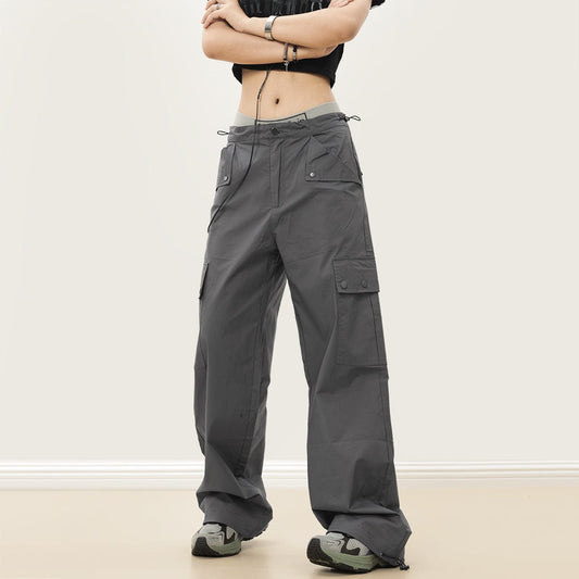 RTK (W) No. 3430 GRAY STRAIGHT CARGO PANTS