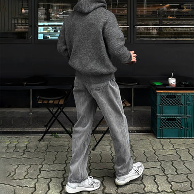RT No. 10542 KNITTED PULLOVER HOODIE