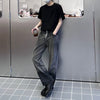 RT No. 9164 GRADIENT GRAY STRAIGHT DENIM JEANS