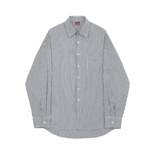 RT No. 8082 STRIPED BUTTON-UP COLLAR SHIRT