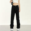 RTK (W) No. 1904 BLACK SLIM STRAIGHT DENIM JEANS