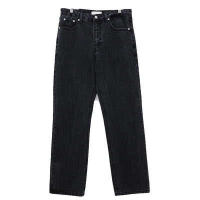 RT No. 6392 BLACK WIDE STRAIGHT JEANS