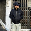 RT No. 8019 BLACK STAND COLLAR ZIP-UP BOMBER JK