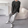 RT No. 6157 KNITTED PULLOVER ROUND NECK SWEATER