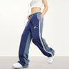 RTK (W) No. 1395 STRIPED BLUE CONTRAST SWEATPANTS