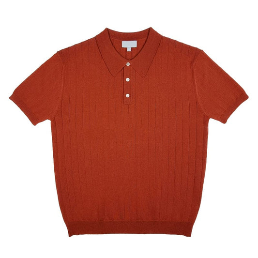 RT No. 9304 VERTICAL KNITTED SHORT SLEEVE COLLAR SHIRT