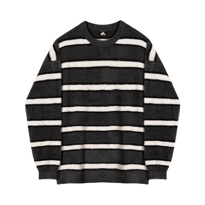 RT No. 6143 KNITTED STRIPE PULLOVER SWEATER
