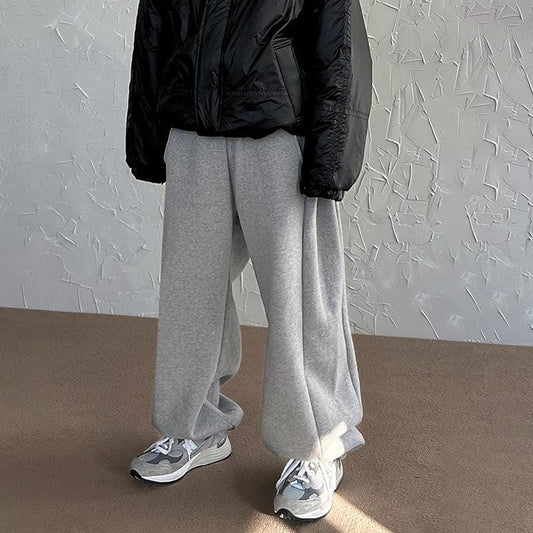 RT No. 6162 GRAY STRAIGHT WIDE BAGGY SWEATPANTS