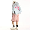 RT No. 9591 WASHED PINK DRAWSTRING SHORTS