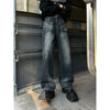 RT No. 9621 WASHED GRAY BLUE STRAIGHT DENIM JEANS