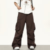 RTK (W) No. 3068 MULTI-POCKET WIDE STRAIGHT SPORT PANTS