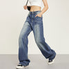 RTK (W) No. 1485 WASHED BLUE STRAIGHT DRAPE DENIM JEANS