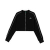 RTK (W) No. 3084 BLACK CROP ZIP-UP JK