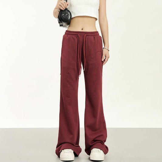 RTK (W) No. 1931 DRAWSTRING MICRO FLARED WIDE DRAPE SWEATPANTS