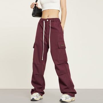 RTK (W) No. 1381 DRAWSTRING MULTI-POCKET STRAIGHT PANTS