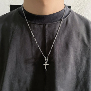 CROSS RING PENDANT NECKLACE