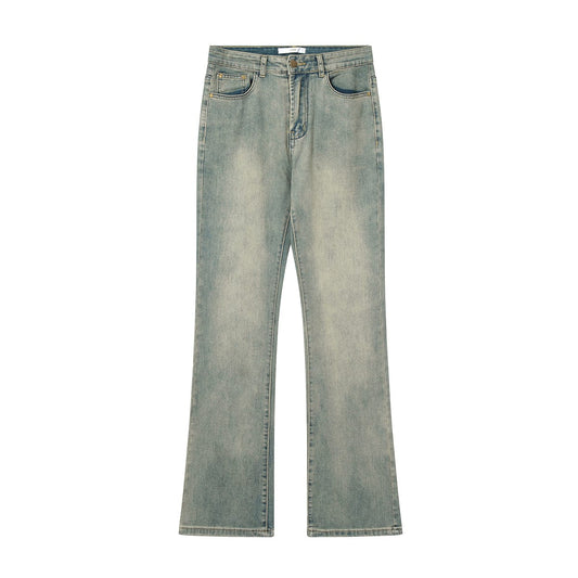 RTK (W) No. 1917 YELLOW BLUE SLIM MICRO FLARED DENIM JEANS