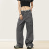 RTK (W) No. 3430 GRAY STRAIGHT CARGO PANTS