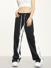 RTK (W) No. 1396 DRAWSTRING CONTRAST STRAIGHT SWEATPANTS