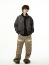 RT No. 11223 STAND COLLAR ZIP-UP BOMBER JK