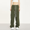 RTK (W) No. 1390 DRAWSTRING CORDUROY STRAIGHT DRAPE PANTS