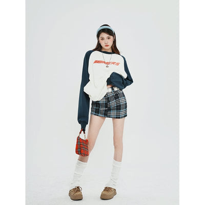 RTK (W) No. 3095 CONTRAST TWO TONE PULLOVER SWEATER