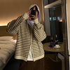 RT No. 11238 KNITTED ZIP-UP STRIPED HOODIE