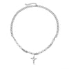 STAR CROSS PEARL CHAIN NECKLACE