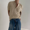 RT No. 9039 KNITTED HALF BUTTON SHORT SLEEVE