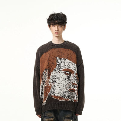 RT No. 10719 FACE KNITTED SWEATER