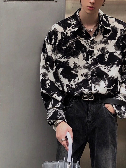 RT No. 9061 INK PAINTED COLLAR SHIRT