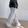 RT No. 6162 GRAY STRAIGHT WIDE BAGGY SWEATPANTS