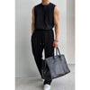 RT No. 9524 PLEATED SLEEVELESS SHIRT & WIDE DRAWSTRING PANTS