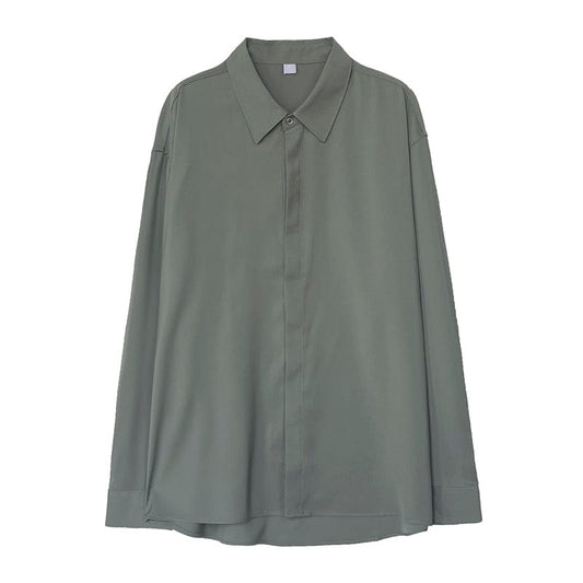 RT No. 9047 SOLID BUTTON-UP COLLAR SHIRT