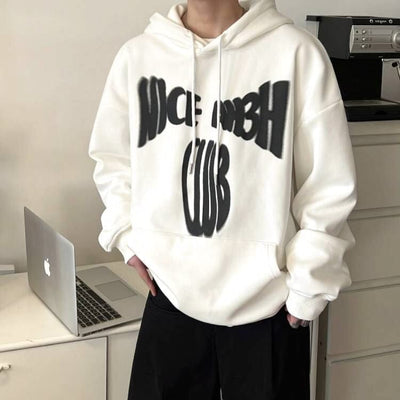 RT No. 6576 LETTERED PRINTED PULLOVER HOODIE